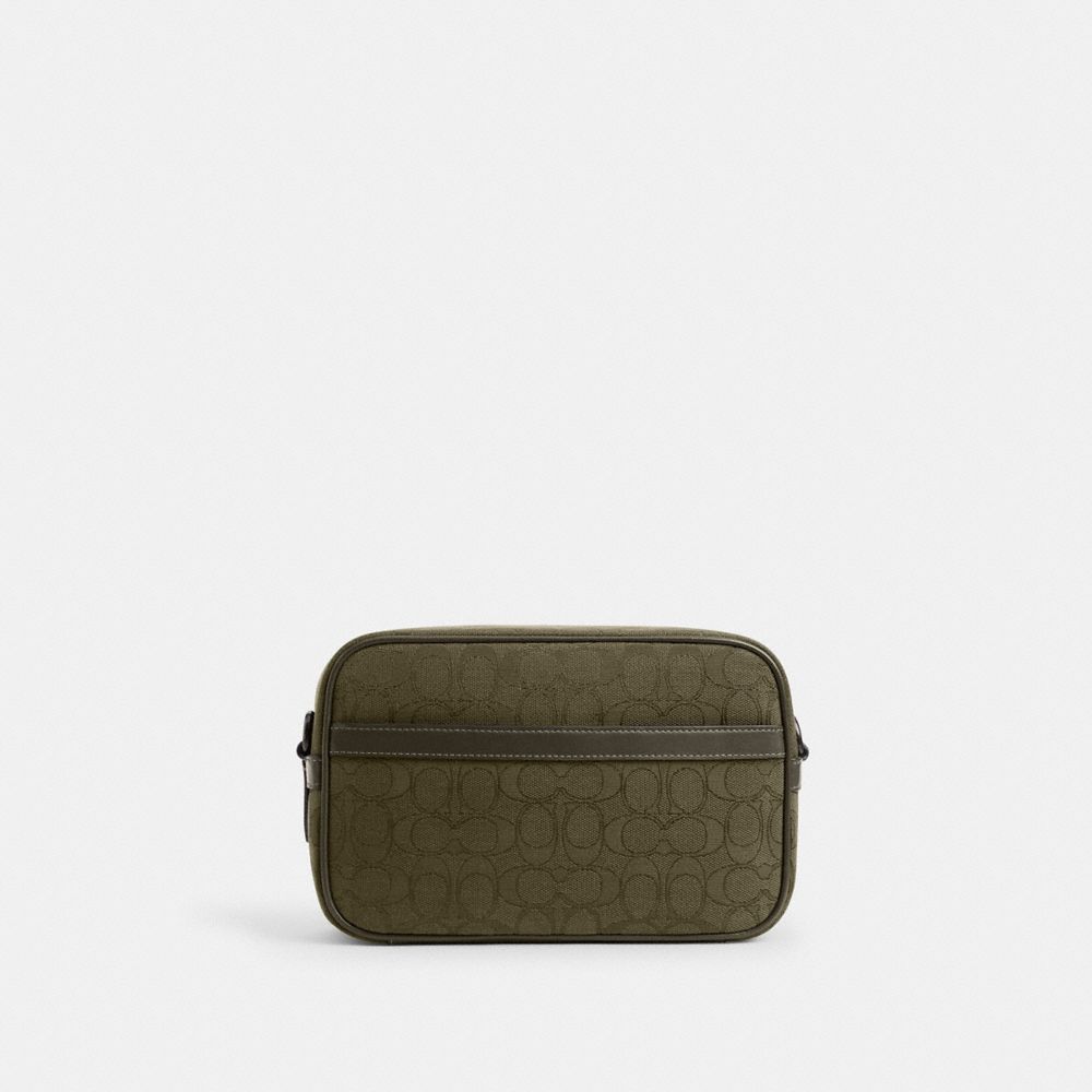 Coach Theo Camera Bag In Signature Jacquard Olive Drab