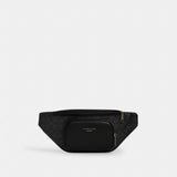 Coach Racer Small Belt Bag In Signature Canvas Gunmetal Charcoal Black