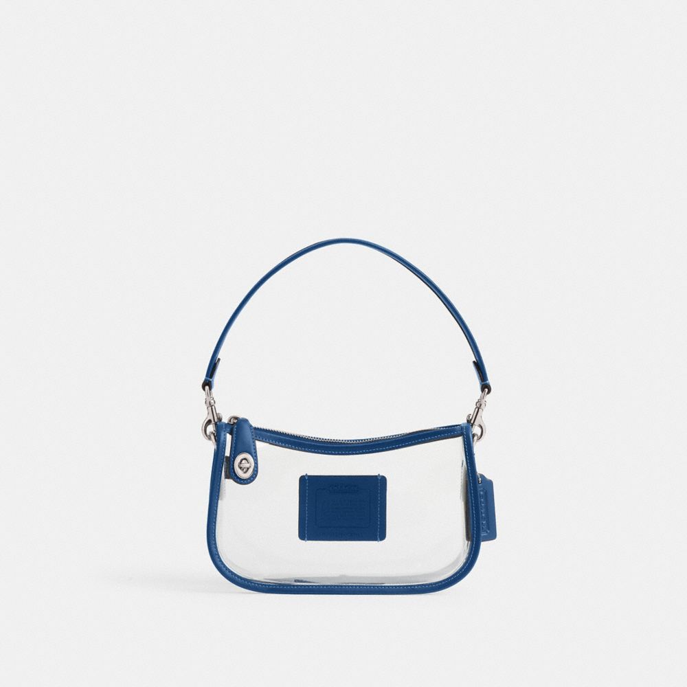 Coach Stadium Swinger Bag Silver True Blue