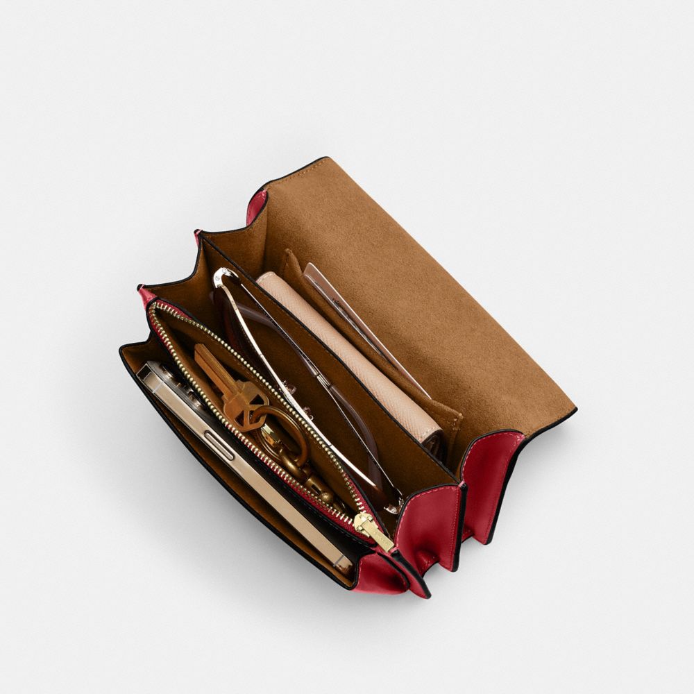 Coach Mini Klare Crossbody Bag Gold True Red