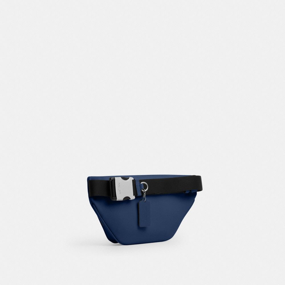 Coach Racer Small Belt Bag Silver Deep Blue