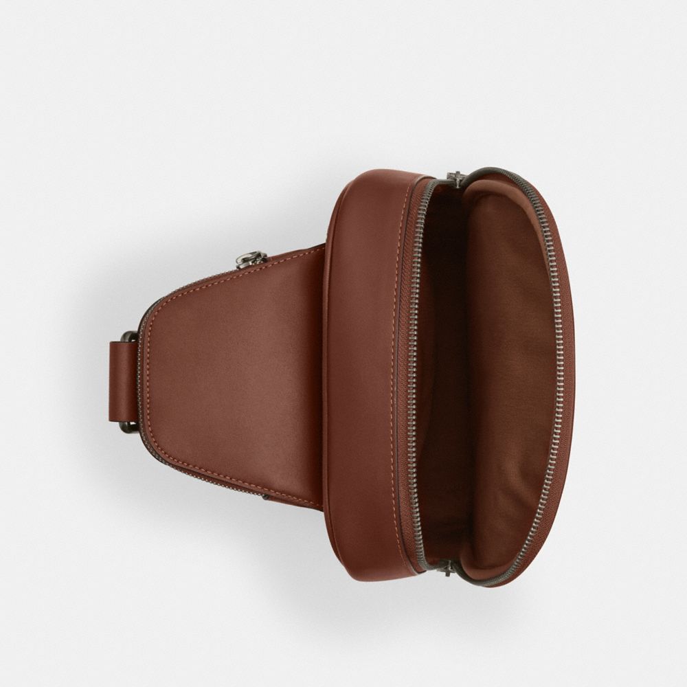 Coach Ethan Pack In Signature Canvas Gunmetal Tan Vintage Brown