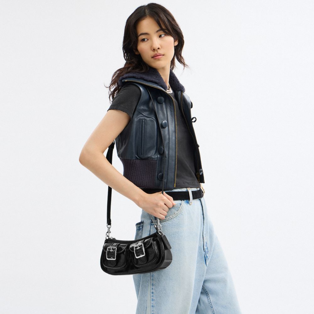 Coach Ashton Bag Silver Black