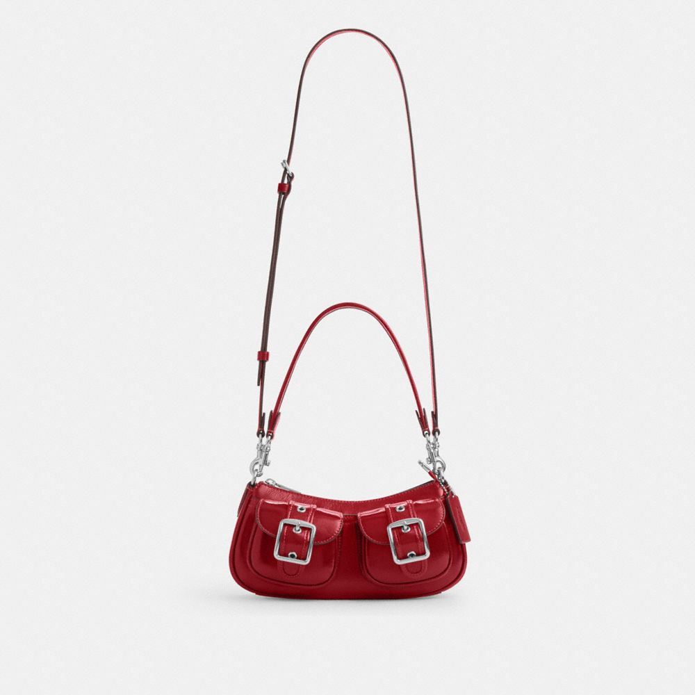 Coach Ashton Bag Silver Dark Cardinal