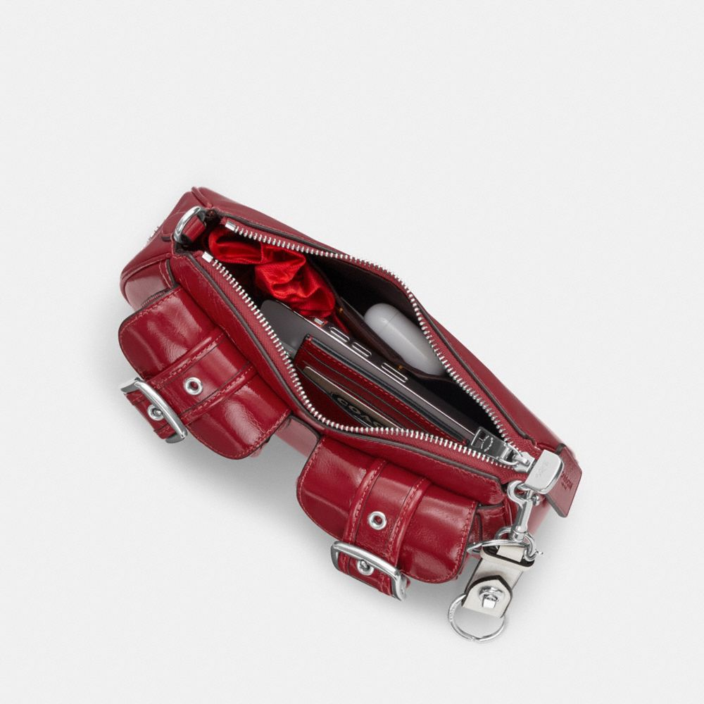 Coach Ashton Bag Silver Dark Cardinal