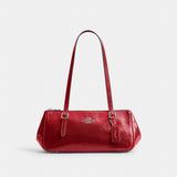 Coach Asher Shoulder Bag Silver Dark Cardinal