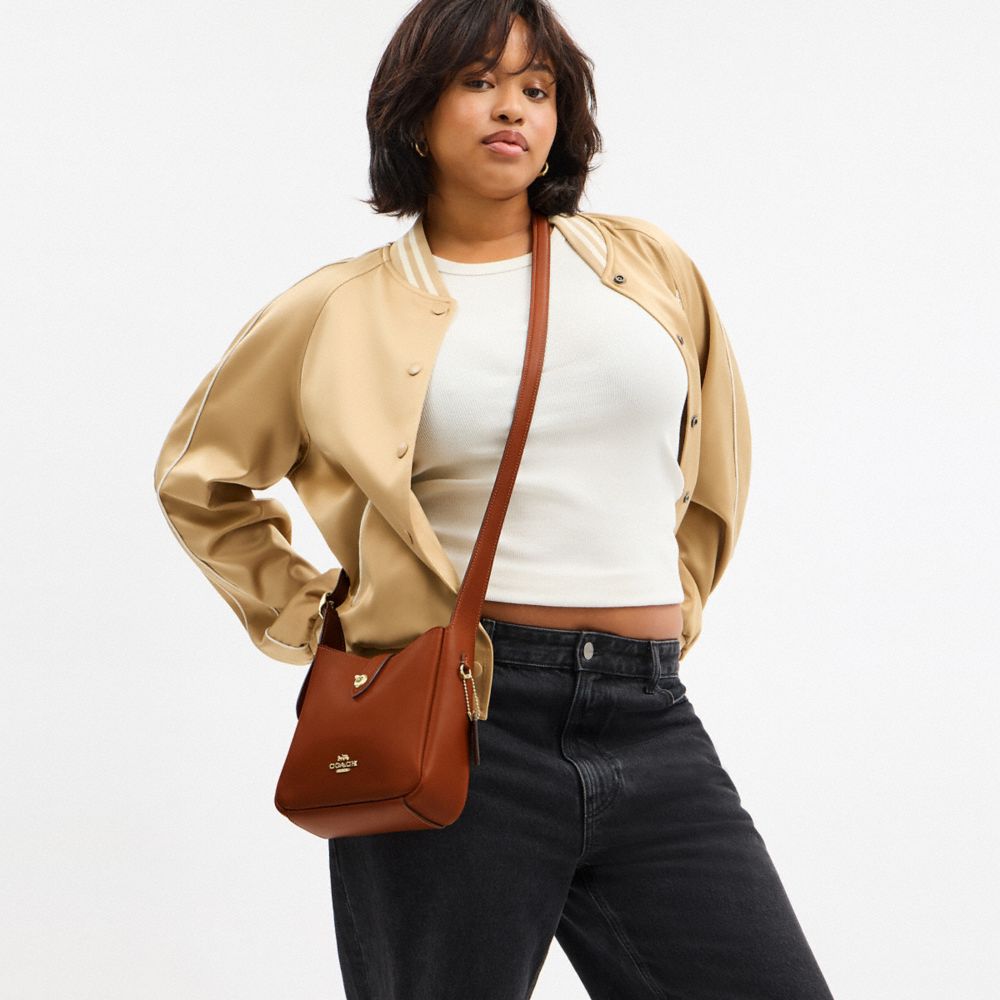 Coach Hadley Mini Crossbody Bag Gold Tan
