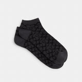 Coach Signature Ankle Socks Charcoal