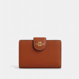 Coach Medium Corner Zip Wallet Gold Tan
