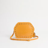 Coach Reloved Zip Geometric Pouch In Alligator Brass Yellow