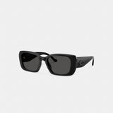 Coach Maxi Sculpted C Oversized Rectangle Sunglasses Black