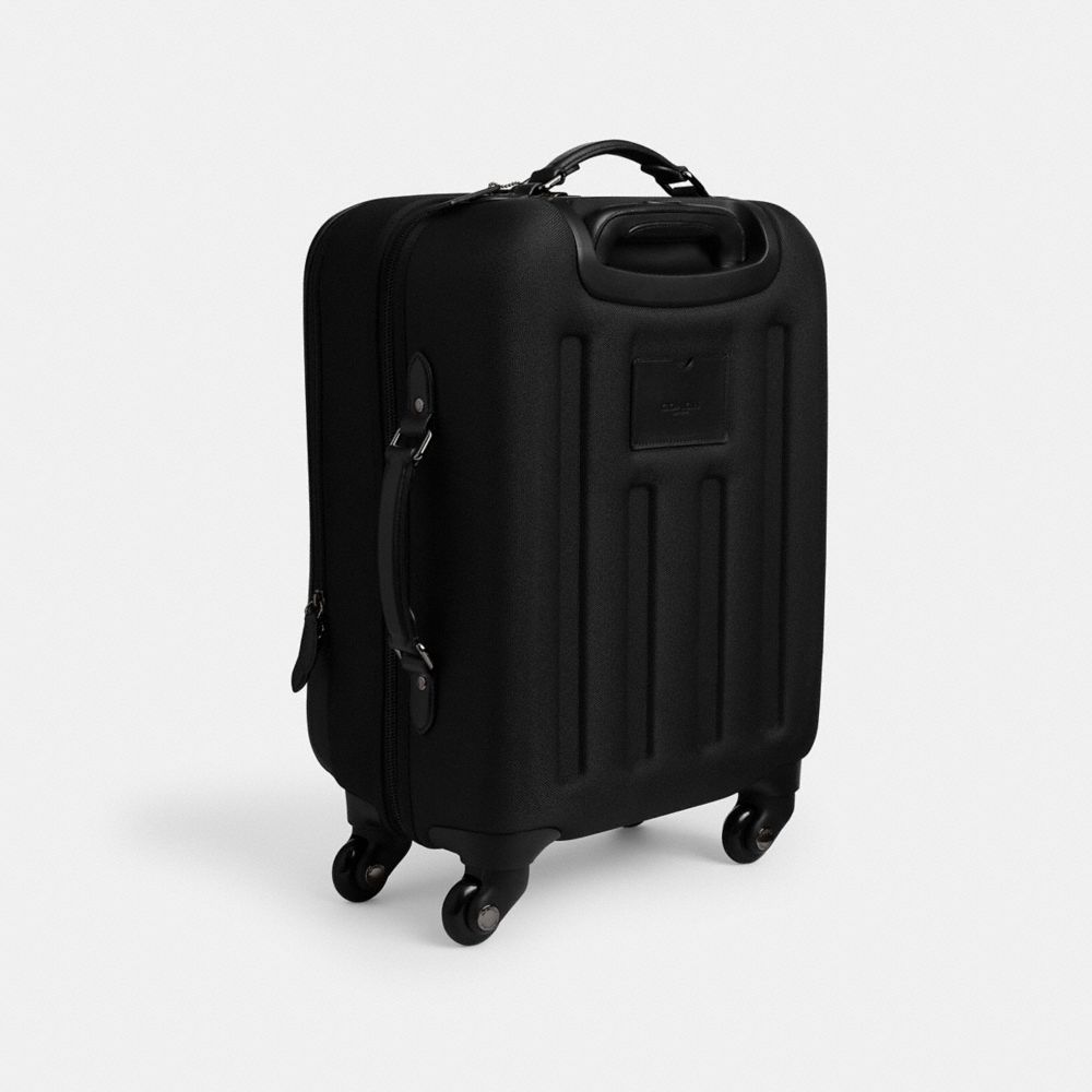 Coach Wheeled Carry On In Signature Canvas Charcoal
