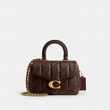 Coach Tabby Top Handle Bag With Quilting Brass Maple
