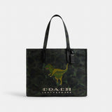 Coach Tote With Camo Print And Rexy Army Green Multi