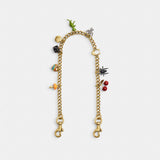 Coach Chain Strap With Charms Brass Multi