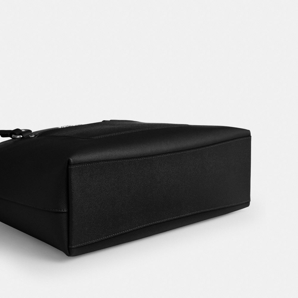 Coach Station Tote Bag Silver Black