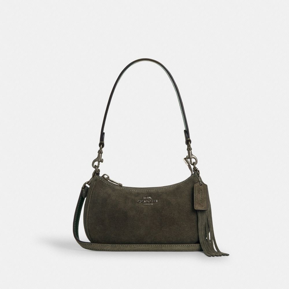 Coach Teri Mini Crossbody Bag Gunmetal Army Green