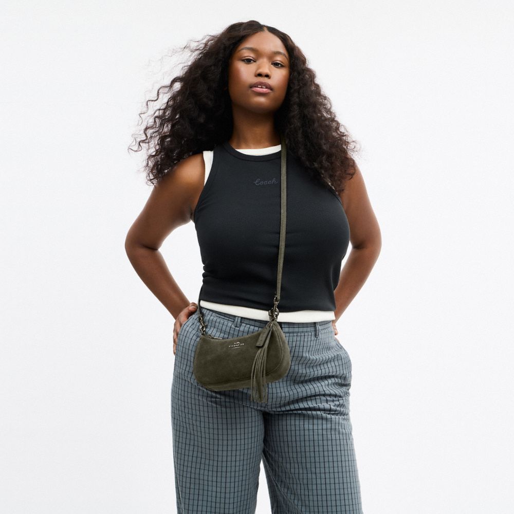 Coach Teri Mini Crossbody Bag Gunmetal Army Green