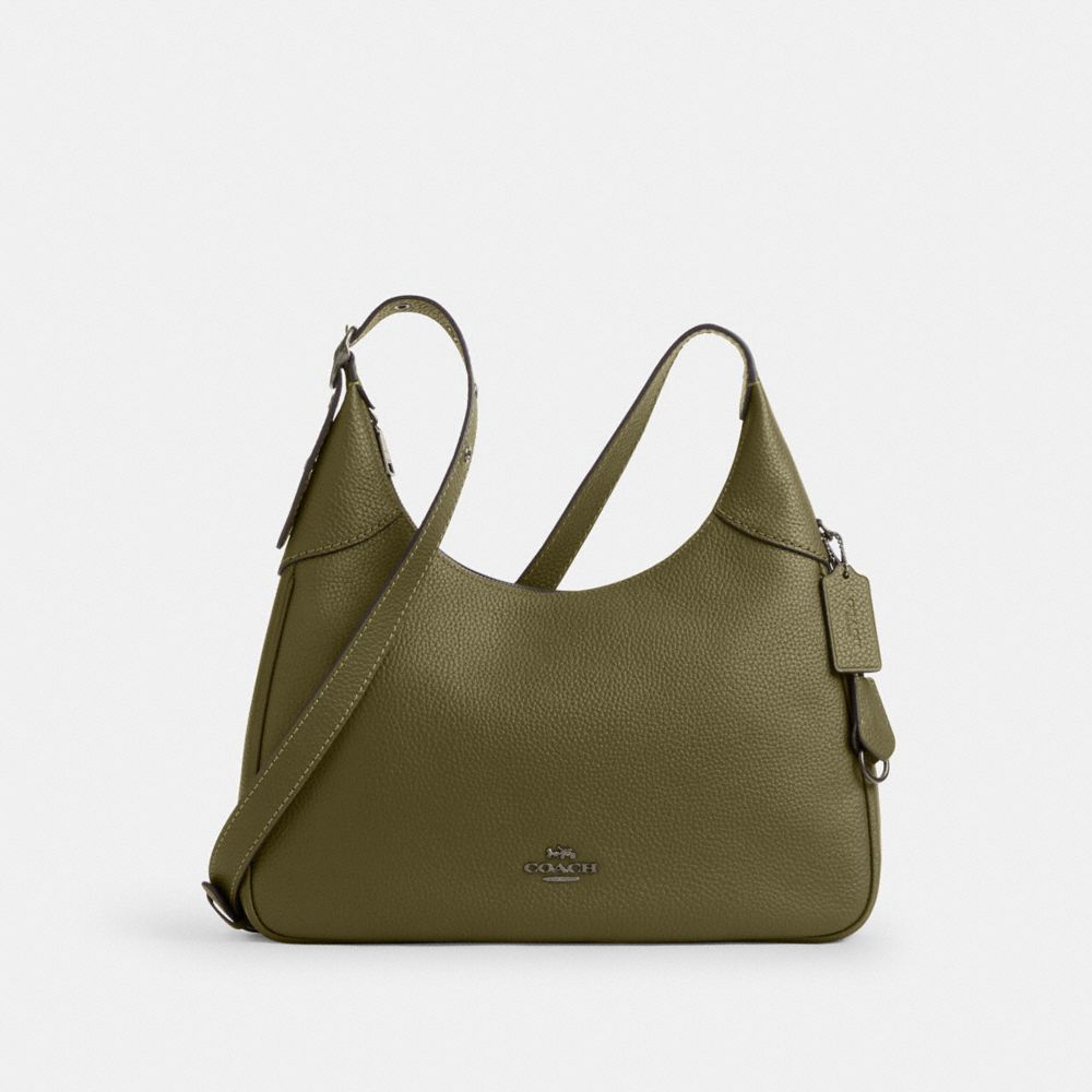Coach Ella Shoulder Bag Gunmetal Olive