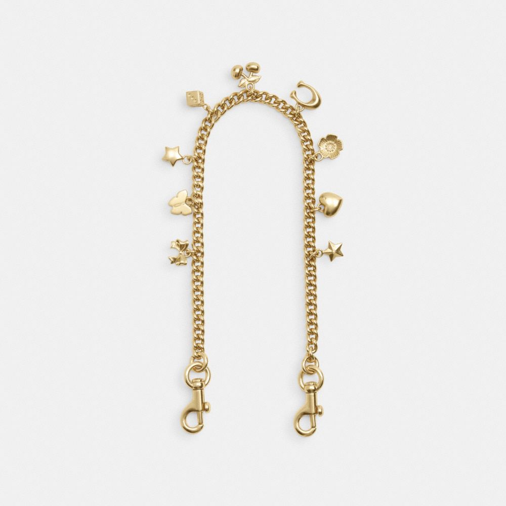 Coach Charm Chain Strap Gold Gold
