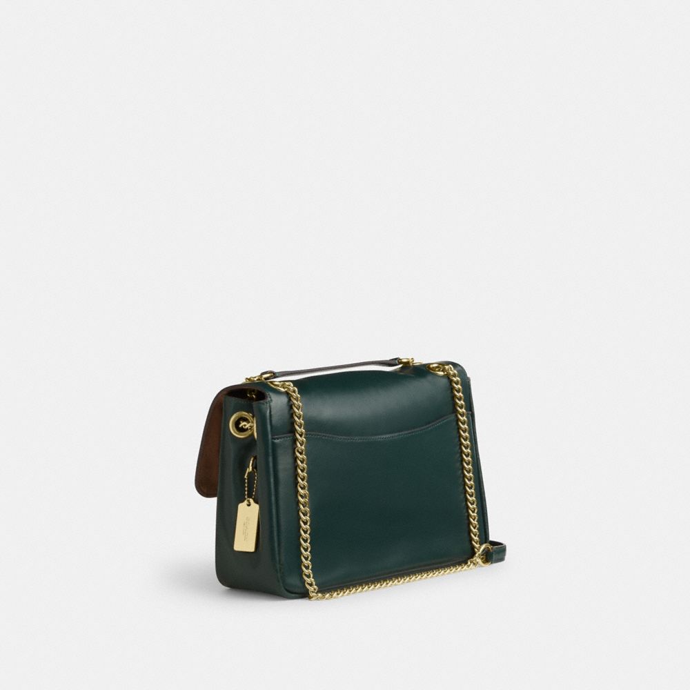 Coach Elodie Crossbody Bag Gold Dark Teal