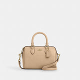 Coach Mini Rowan Crossbody Bag In Signature Leather Gold Oat
