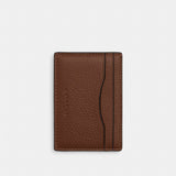 Coach Card Case With Money Clip Gunmetal Saddle