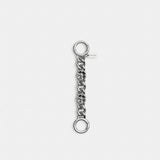 Coach Tea Rose Strap Extender Silver Silver