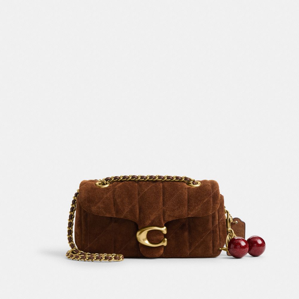 Coach Tabby Shoulder Bag 20 With Quilting Brass Warm Brown