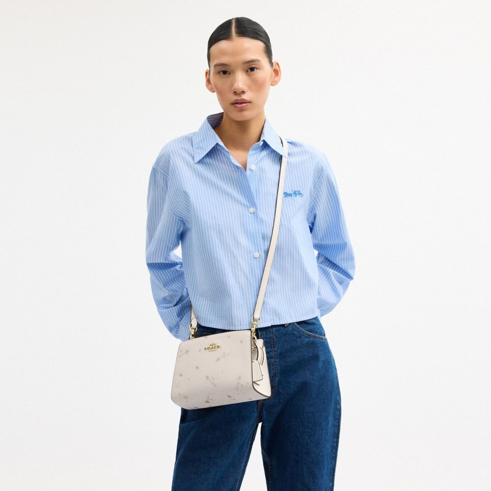 Coach Gia Crossbody Bag With Star Print Gold Chalk Multi