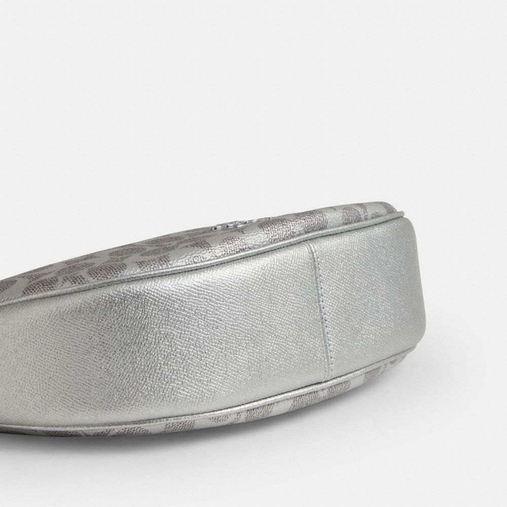 Coach Aria Shoulder Bag In Signature Canvas Sv Gray Silver