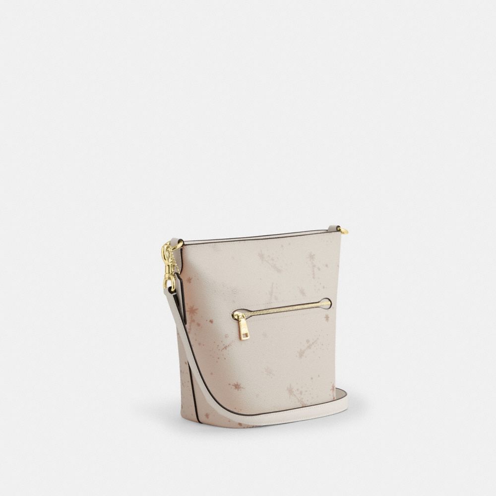 Coach Logan Duffle Bag With Star Print Gold Chalk Multi