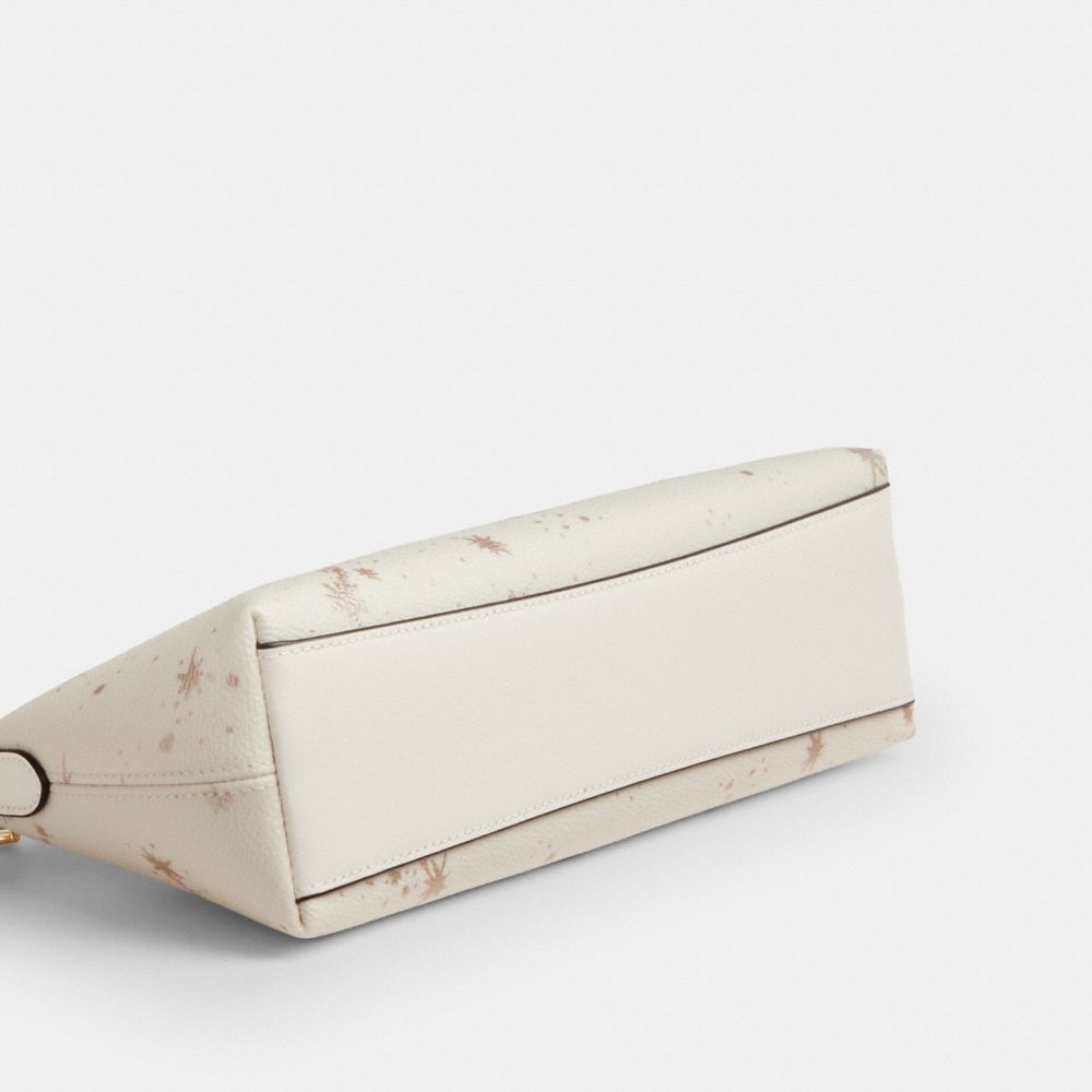 Coach Charlotte Shoulder Bag With Star Print Gold Chalk Multi