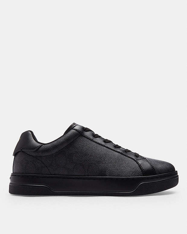 Coach High Line Sneaker Signature Canvas Graphite-Black
