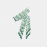 Coach Signature Silk Skinny Scarf Mint