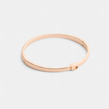 Coach Thin Signature Hinged Bangle Rose Gold