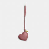 Coach Heart Puffy Bag Charm Brass Peony
