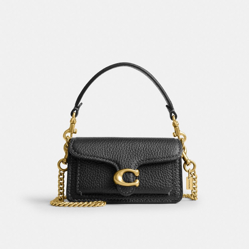 Coach Tabby Bag Charm Brass Black