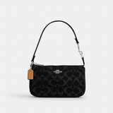 Coach Nolita 19 In Signature Denim Silver Black