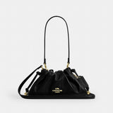 Coach Faye Shoulder Bag With Quilting Gold Black