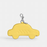 Coach Taxi Bag Charm Silver Yellow