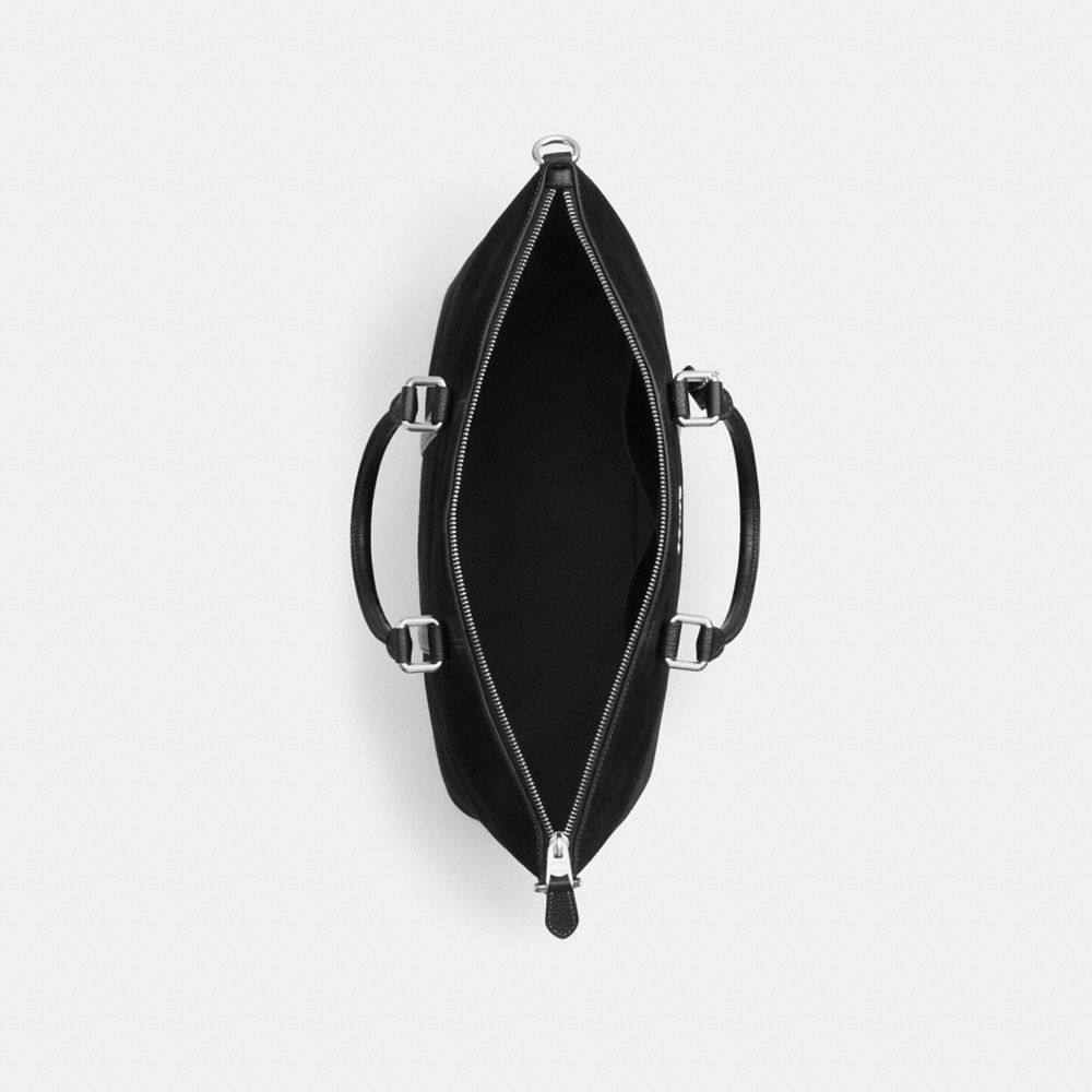 Coach Caleb Work Bag Silver Black
