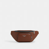 Coach Racer Small Belt Bag In Signature Leather Silver