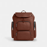 Coach Finn Backpack Silver Vintage Brown