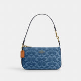 Coach Nolita 19 In Signature Denim Gold Indigo