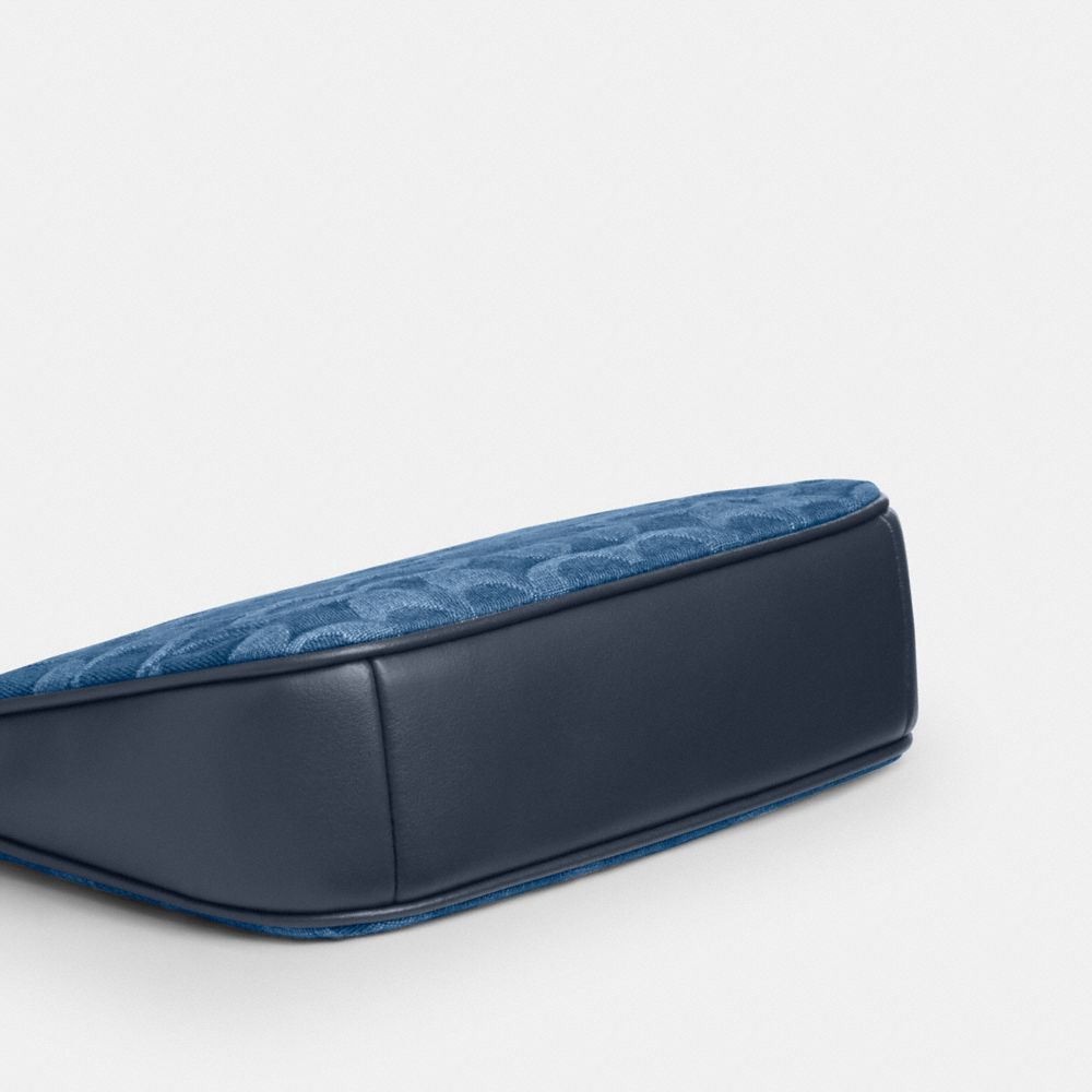 Coach Nolita 19 In Signature Denim Gold Indigo