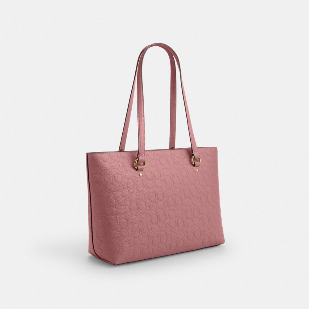 Coach Station Tote Bag In Signature Leather Gold