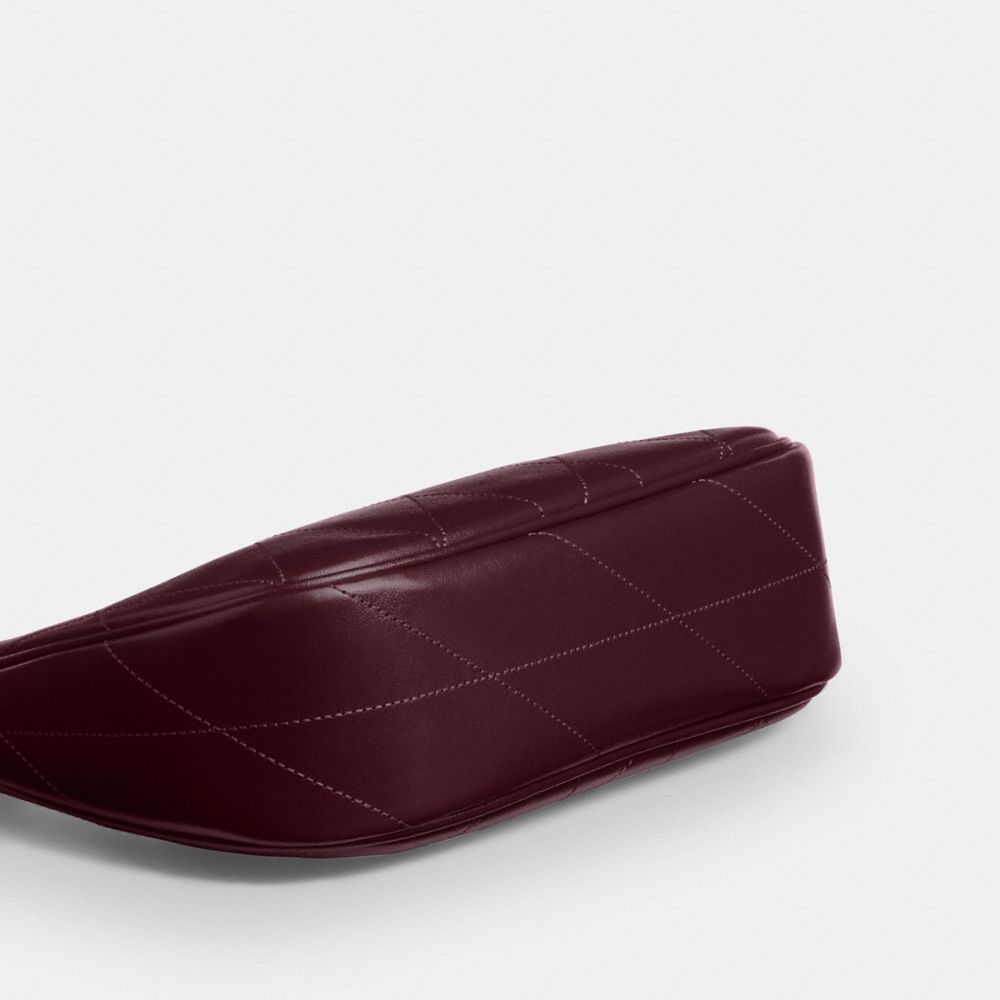 Coach Teri Mini Crossbody Bag With Quilting Gold Dark Wine