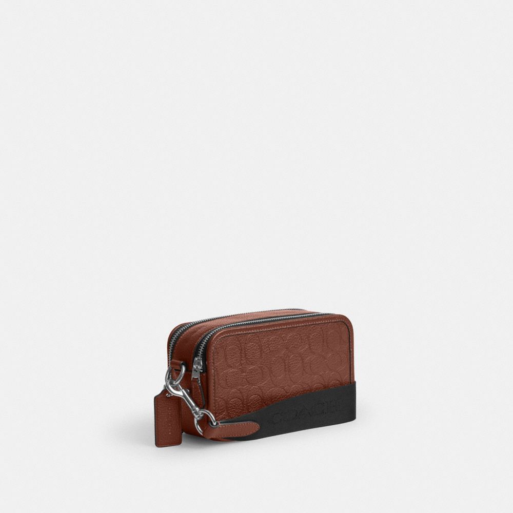 Coach Wyatt Crossbody Bag In Signature Leather Silver