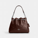Coach Evelyn Shoulder Bag With Quilting Silver Maple